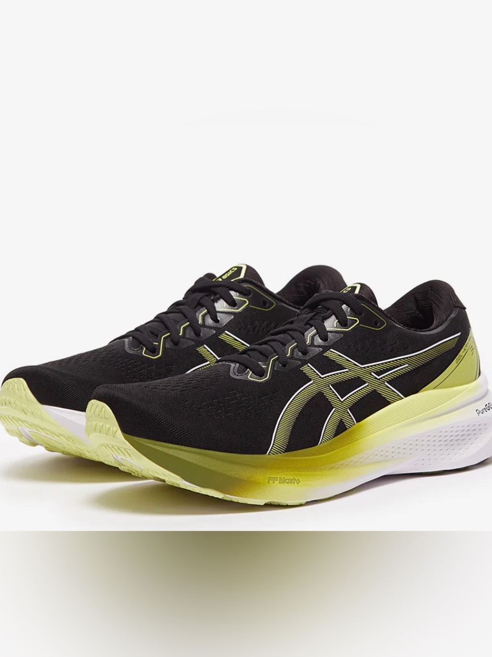 Men’s ASICS Gel Kayano 30 Black and yellow running shoes - size 9